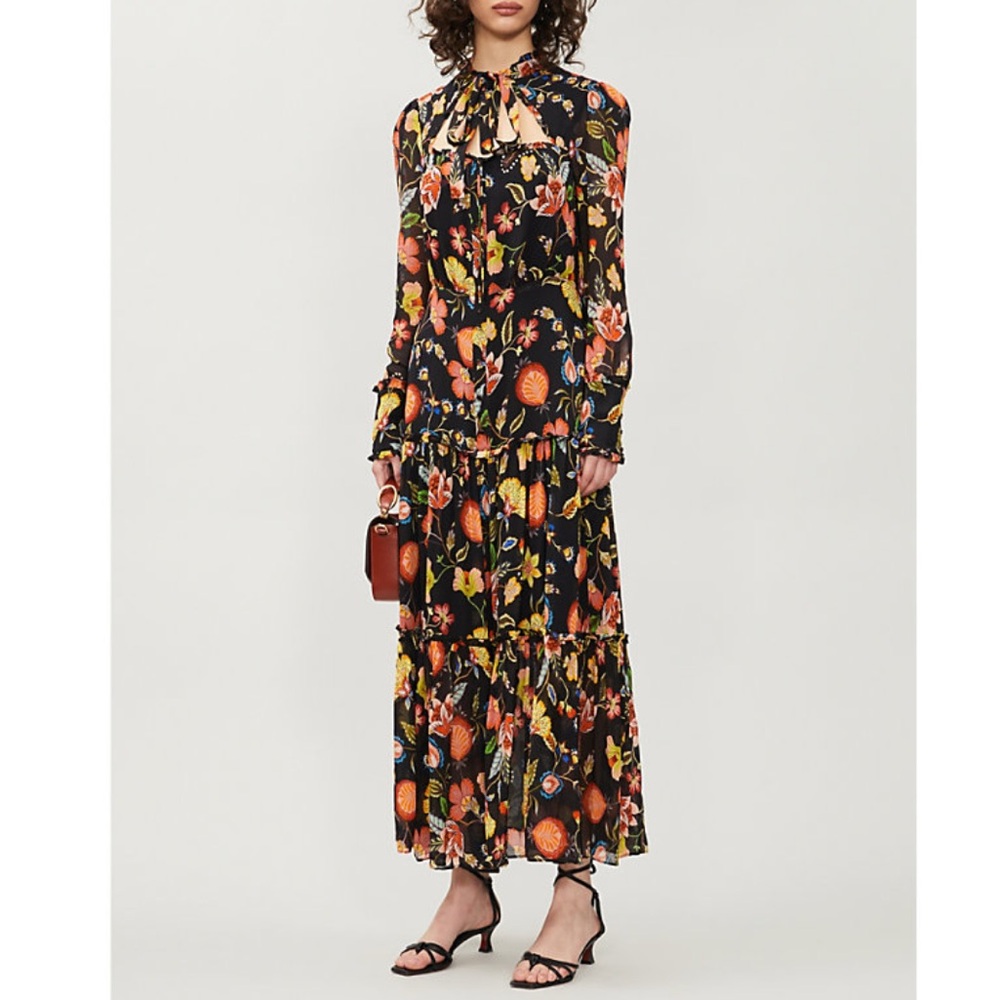 Alexis Floral Black Maxi Dress